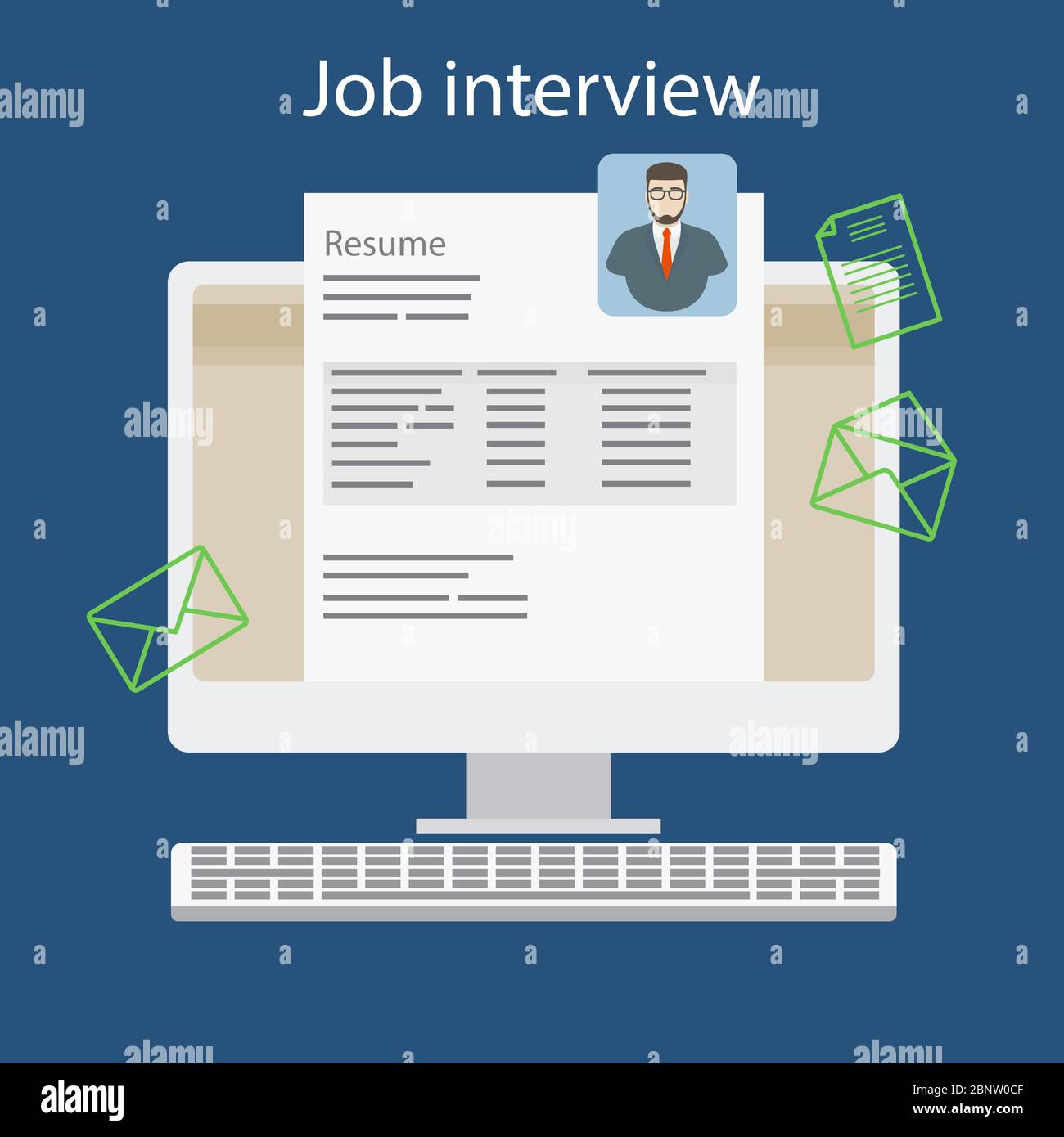 Executive find job Stock Vector Images - Alamy