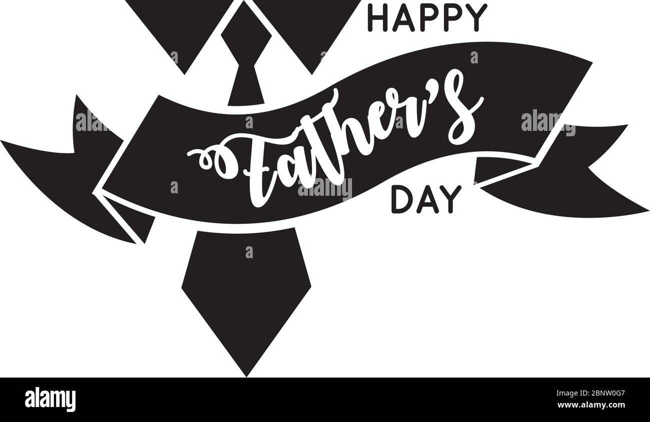 happy fathers day seal with necktie line style Stock Vector Image & Art ...