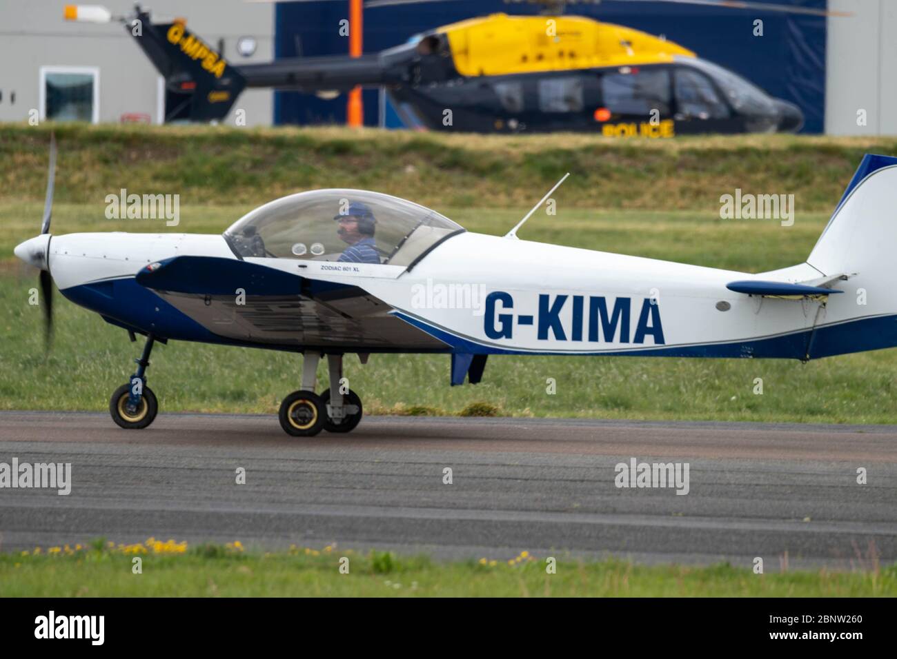 North Weald Essex, UK. 16th May, 2020. General Aviation (Private and recreational flights) resume in England, North Weald Airfield reopens after the lockdown for civil and private flying subject to strict social distancing guidelines Zenair CH-601XL Zodiac Credit: Ian Davidson/Alamy Live News Stock Photo