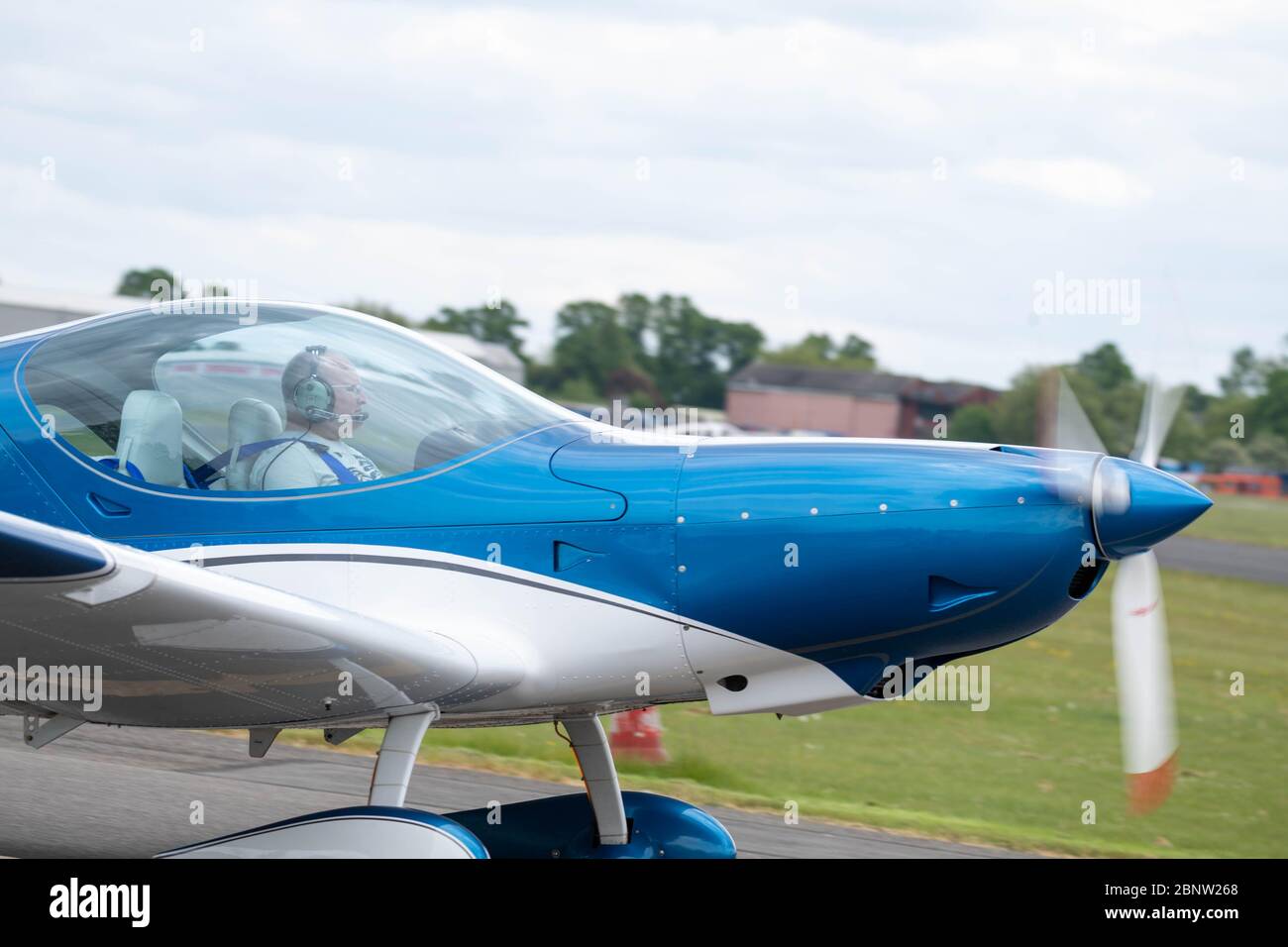 North Weald Essex UK 16th May 2020 General Aviation (Private and recreational flights) resume  in England, North Weald Airfield reopens after the lockdown for civil and private flying subject to strict social distancing guidelines Bristell NG5 Speed Wing  Credit Ian DavidsonAlamy Live News Stock Photo