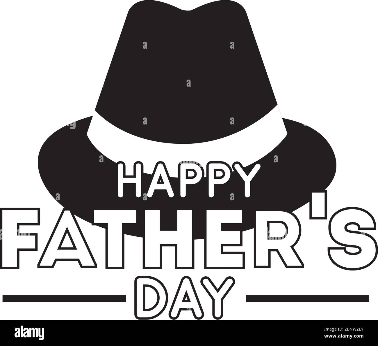 happy fathers day seal with hat line style Stock Vector Image & Art - Alamy