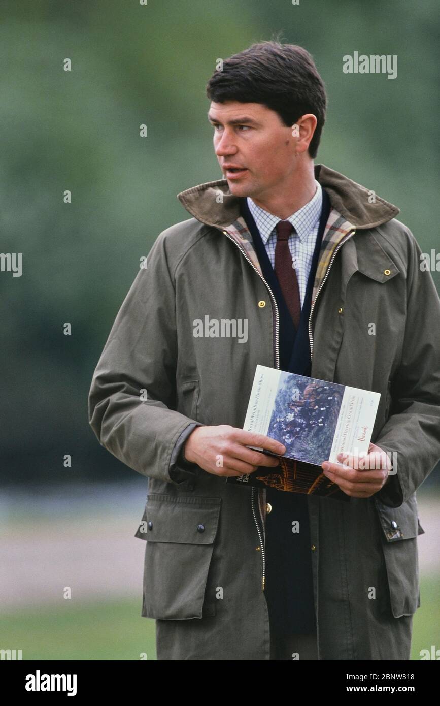 Vice-Admiral Sir Timothy, Tim Laurence at the Windsor Horse Show, England, 13th May 1989 Stock Photo