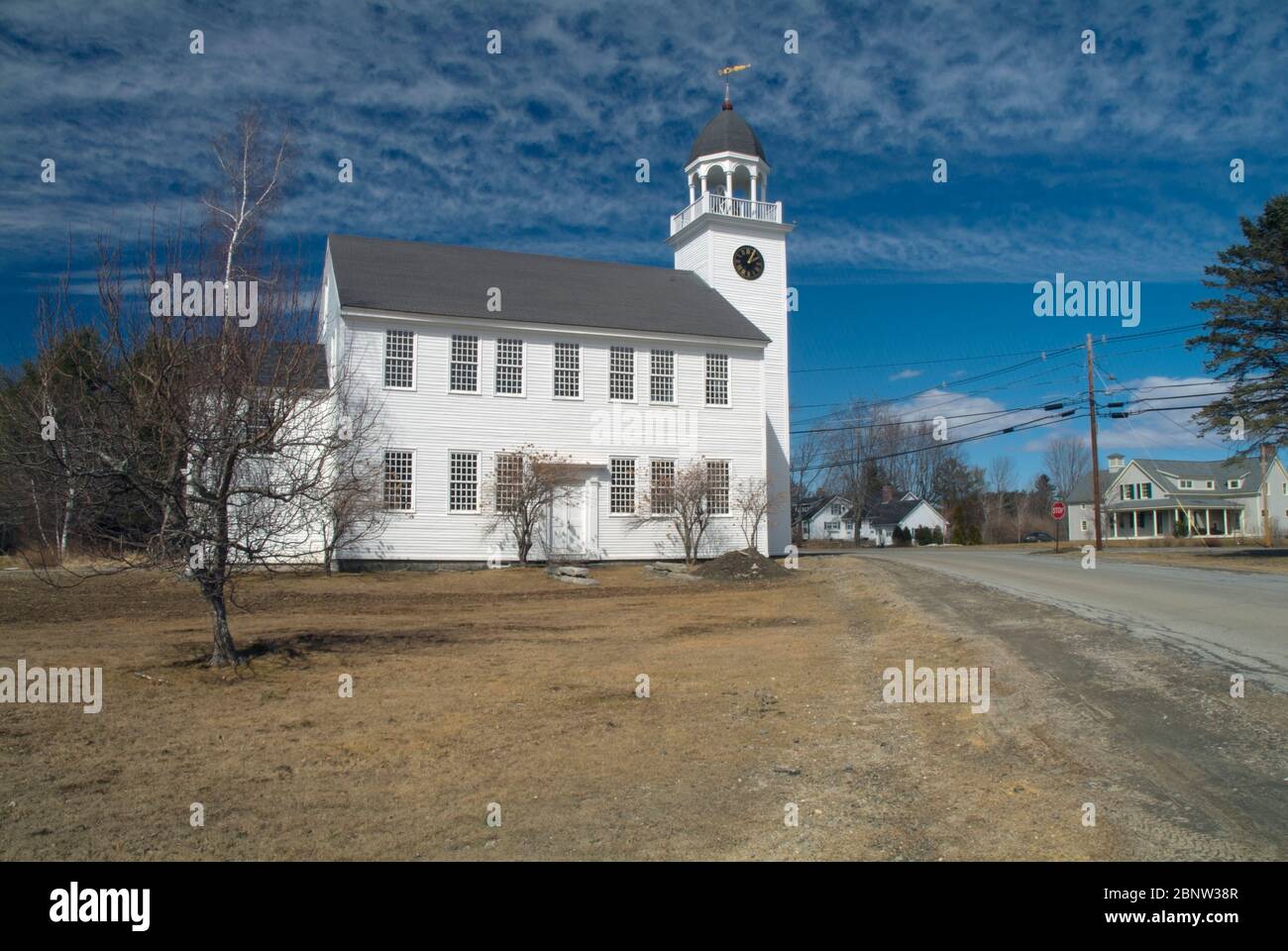 Canaan Meeting House in historical Canaan, New Hampshire. Built in 1793