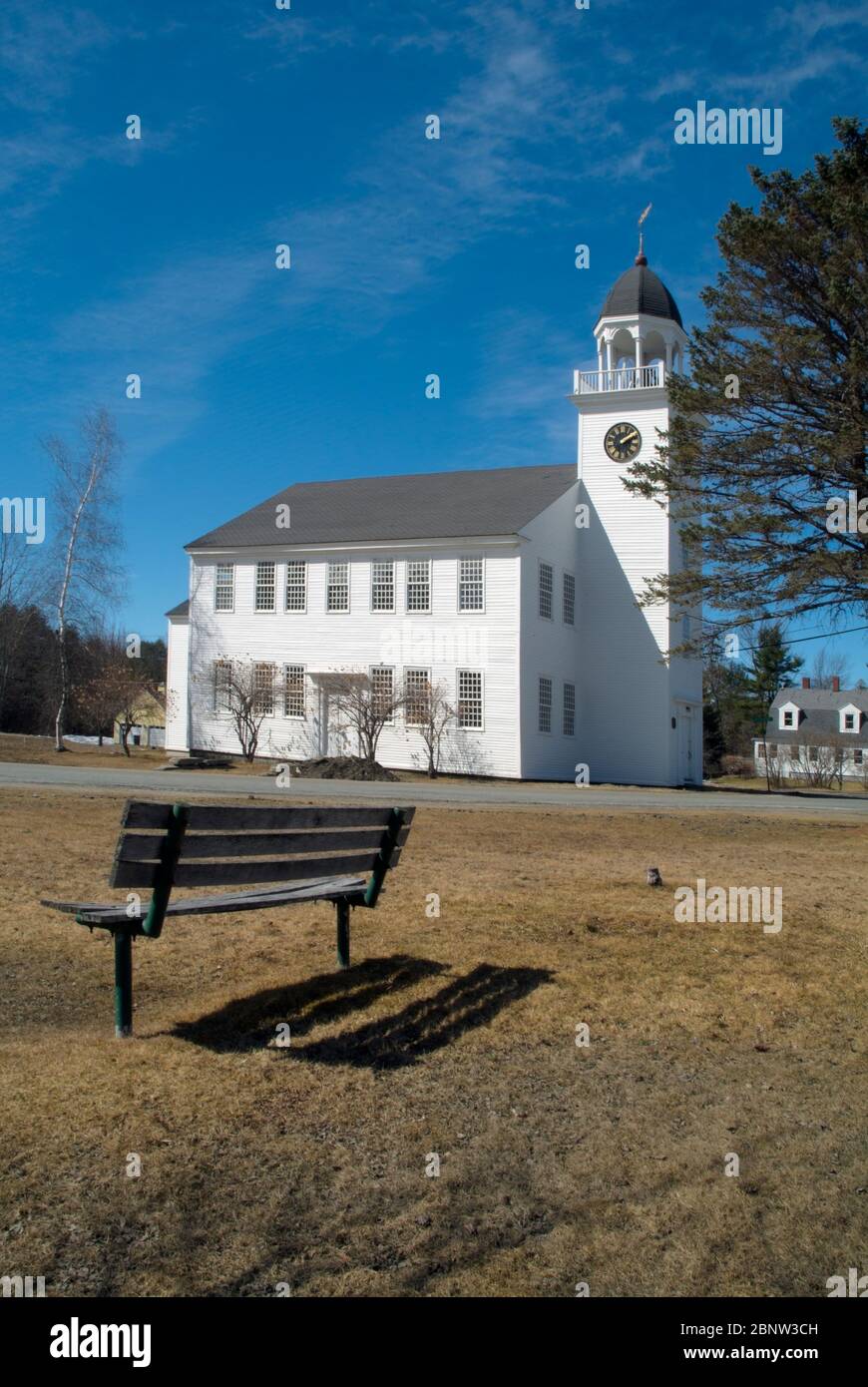 Canaan Meeting House in historical Canaan, New Hampshire. Built in 1793