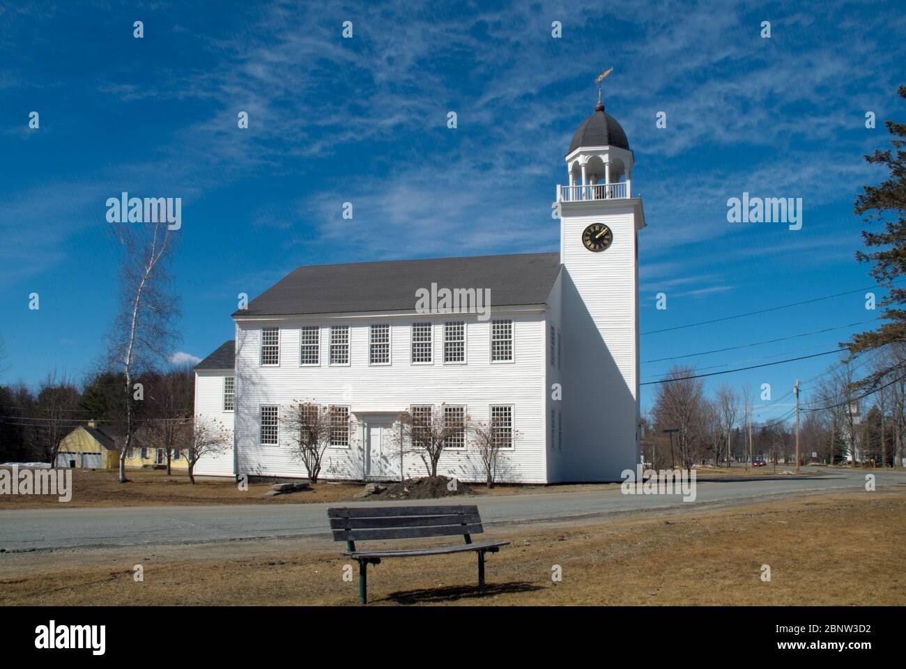 Canaan Meeting House in historical Canaan, New Hampshire. Built in 1793