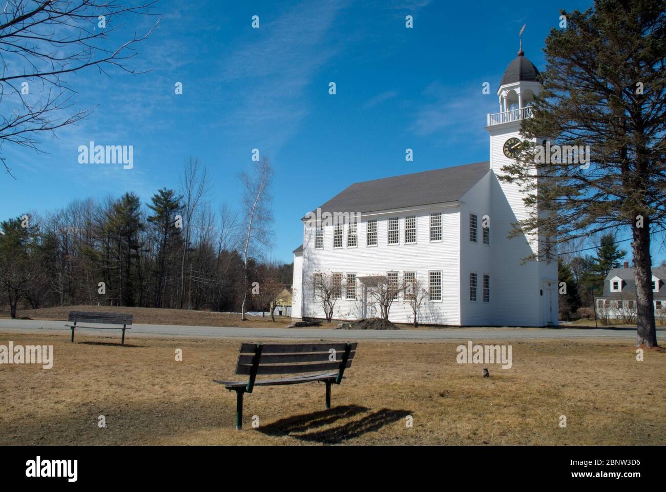 Canaan Meeting House in historical Canaan, New Hampshire. Built in 1793