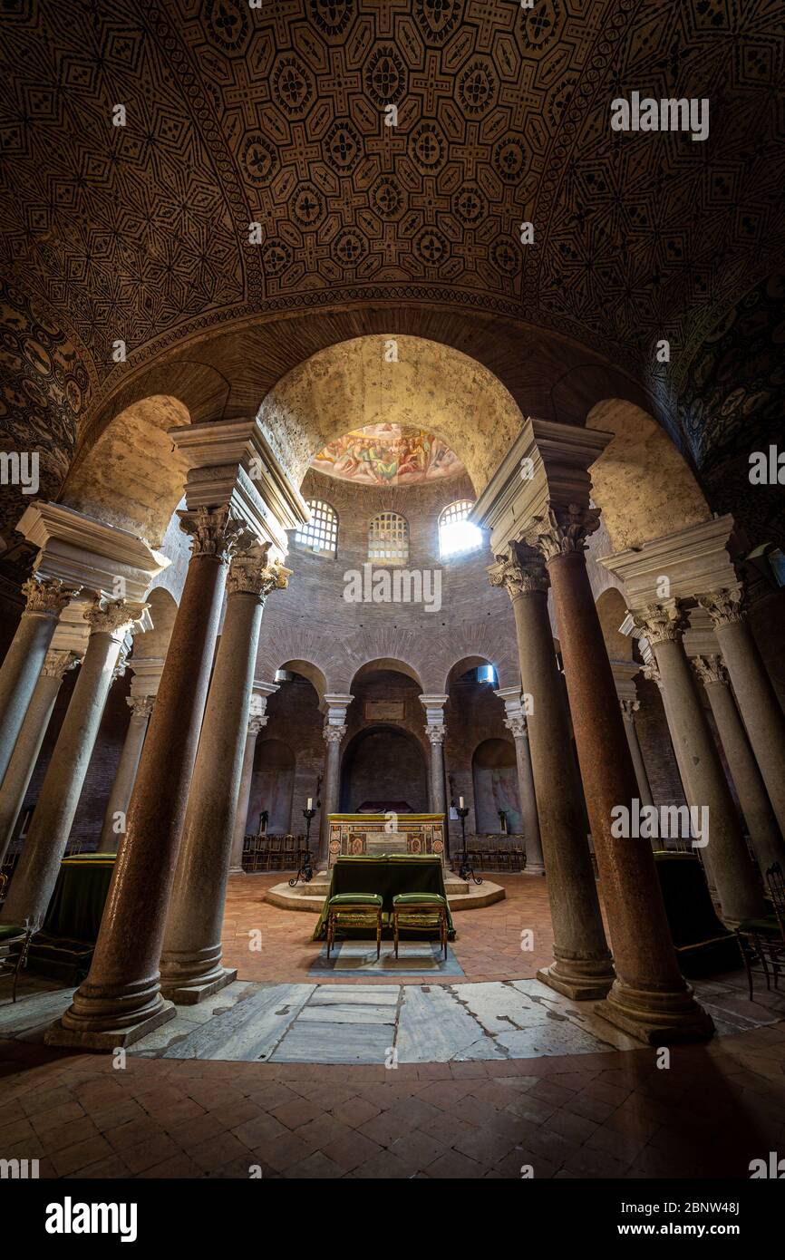 ROME, ITALY - AUGUST 10, 2019: the Mausoleum of Santa Costanza in Rome, Italy Stock Photo