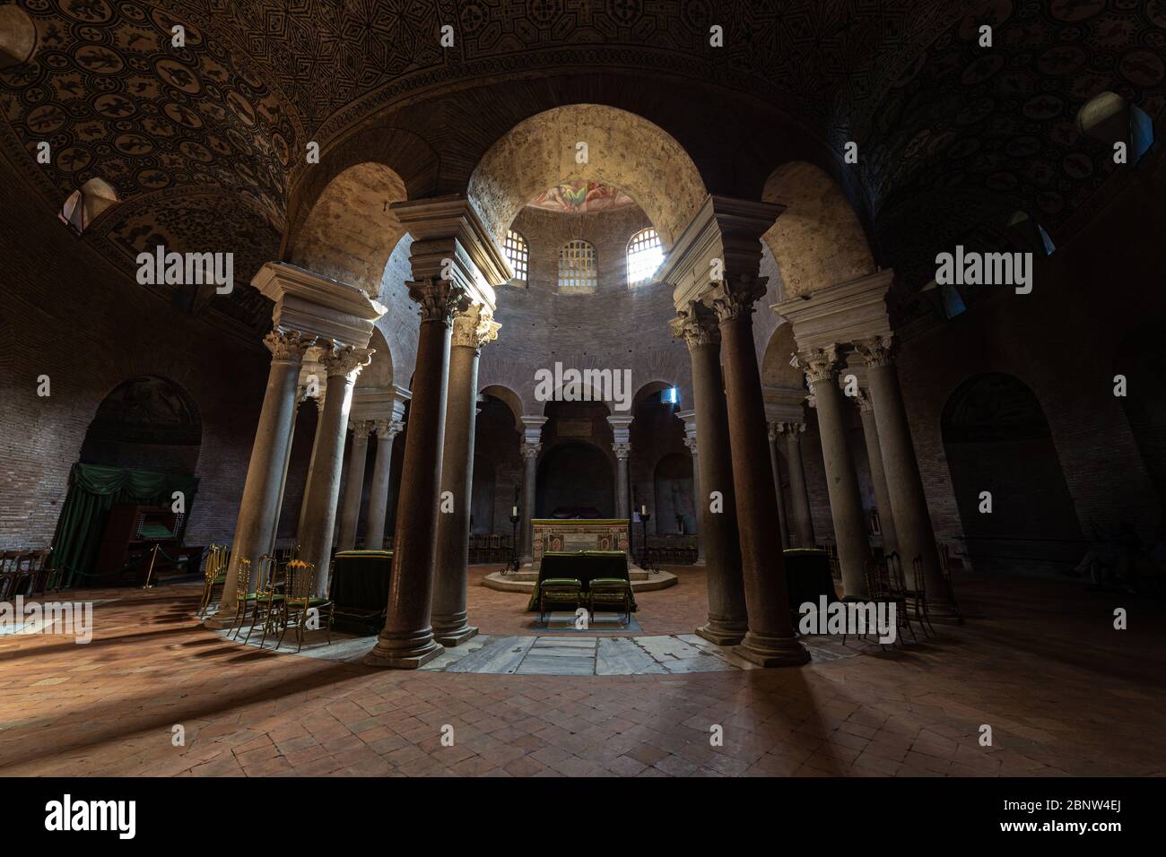 ROME, ITALY - AUGUST 10, 2019: the Mausoleum of Santa Costanza in Rome, Italy Stock Photo