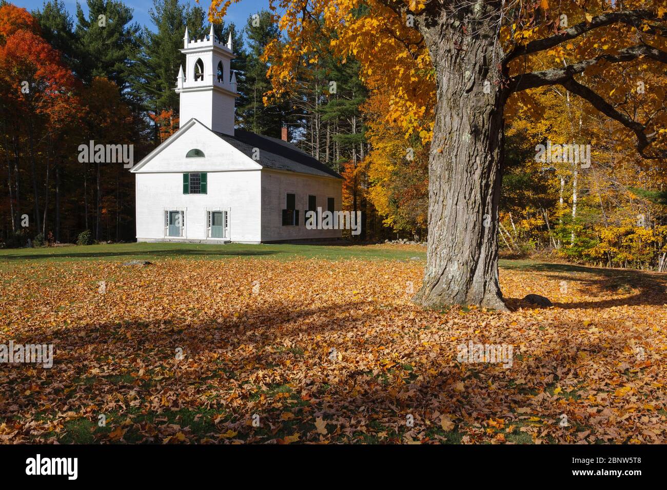 Congregational Society Meeting House in Bradford, New Hampshire during