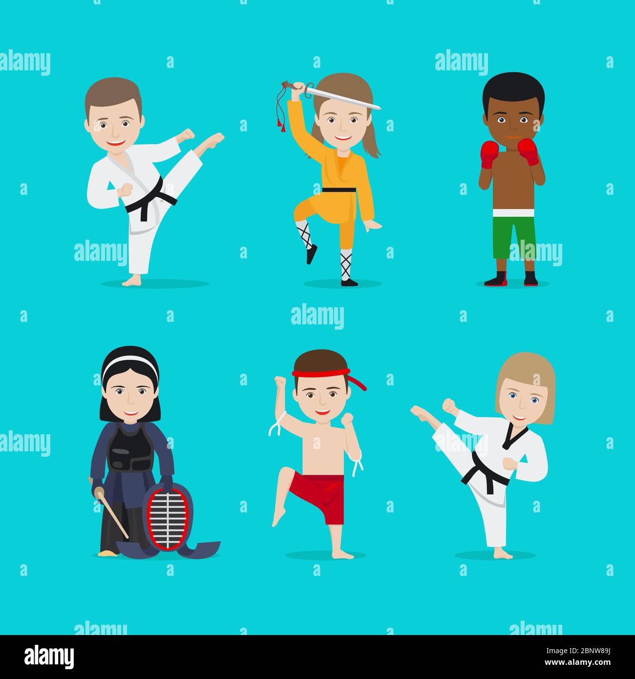 Karate kick class Stock Vector Images Alamy
