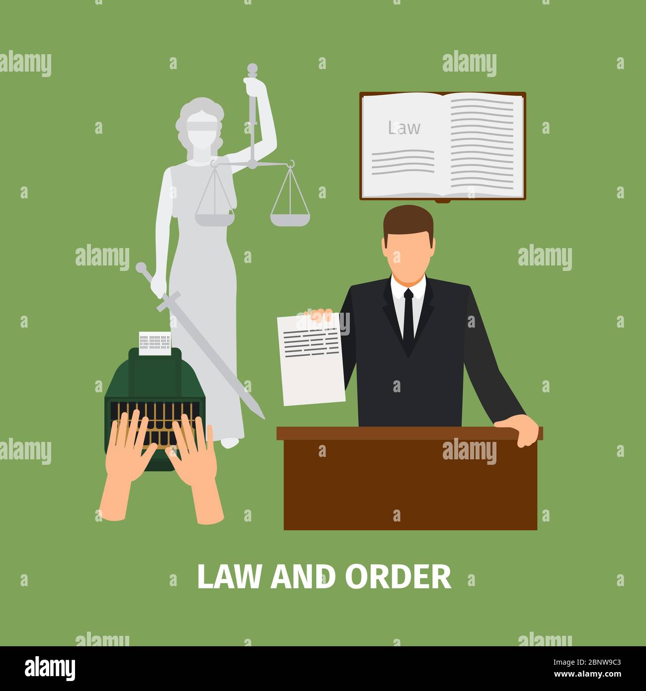 Law And Order Concept With Sign Vector Illustration Stock Vector Image law-and-order-concept-with-sign-vector-illustration-stock-vector-image