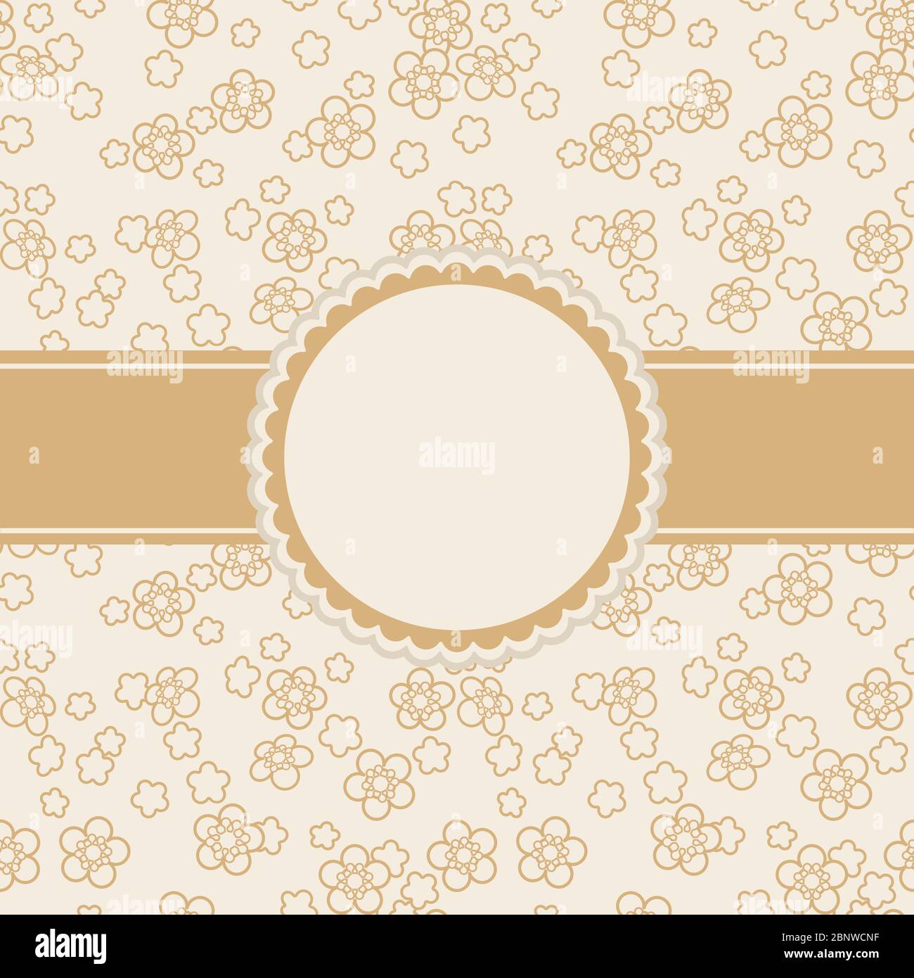 Greeting card with floral ornament. Vector illustration Stock Vector ...