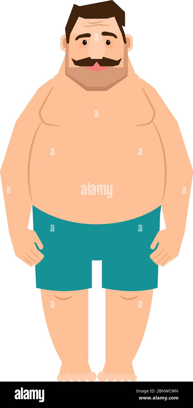 Cartoon about body fat percentage Stock Vector