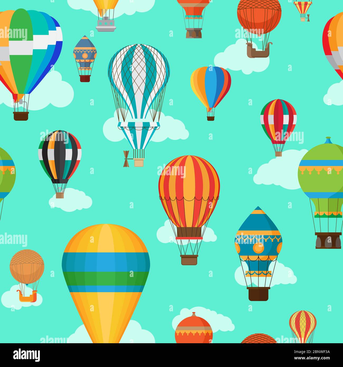 Hot Air Balloon Vector Background
