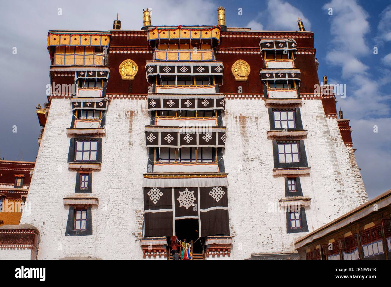 Inside Potala palace, former Dalai Lama residence in Lhasa in Tibet