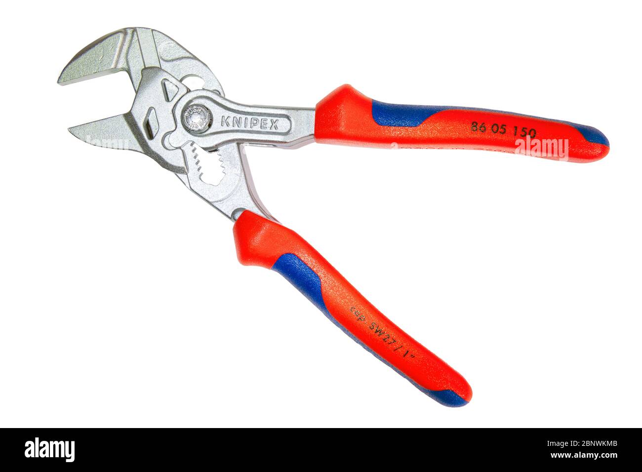 Knipex adjustable wrench pliers cut out or isolated on a white background, UK. Stock Photo