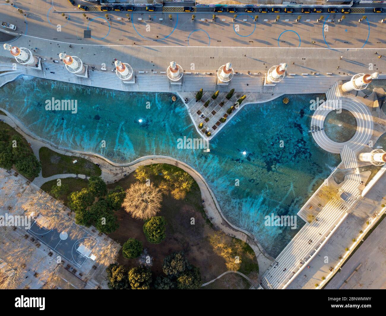 Parque de la España Industrial or Park of industrial Spain aerial view