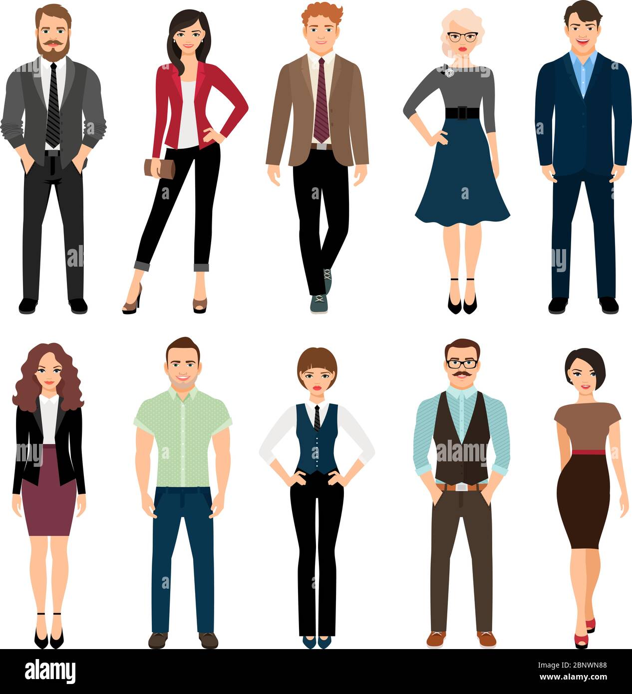 Business attire for sales men and women