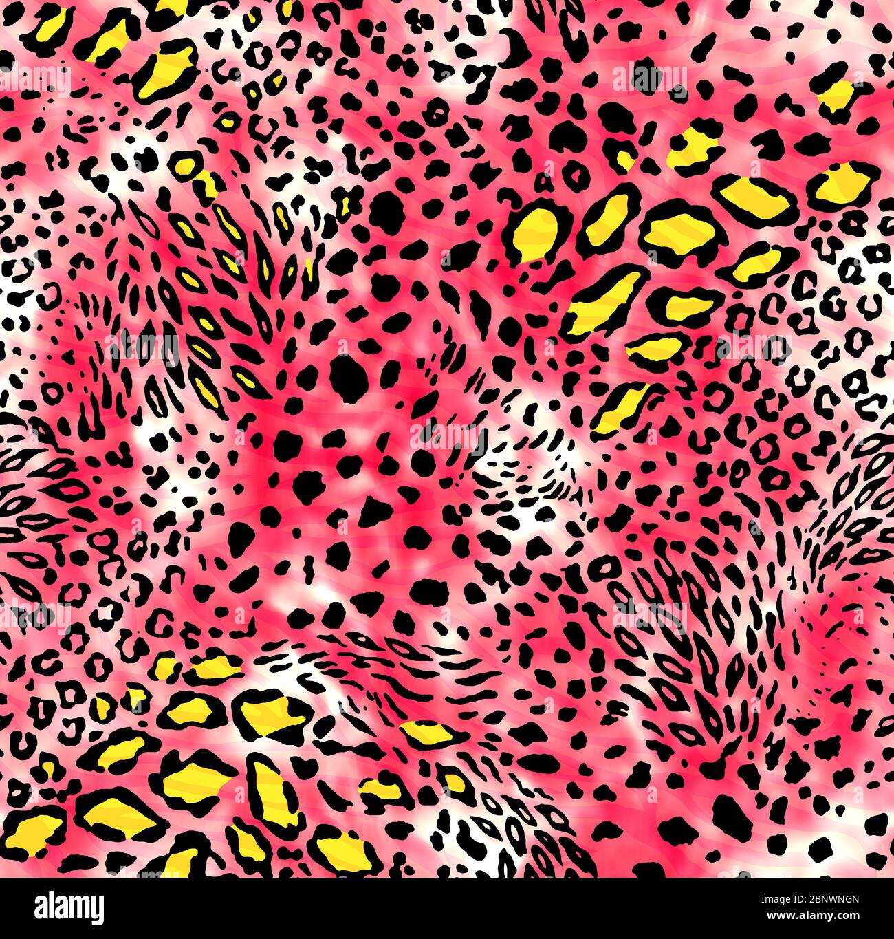 Pastel Pink Colorful Leopard Fur Seamless Pattern Wild Exotic