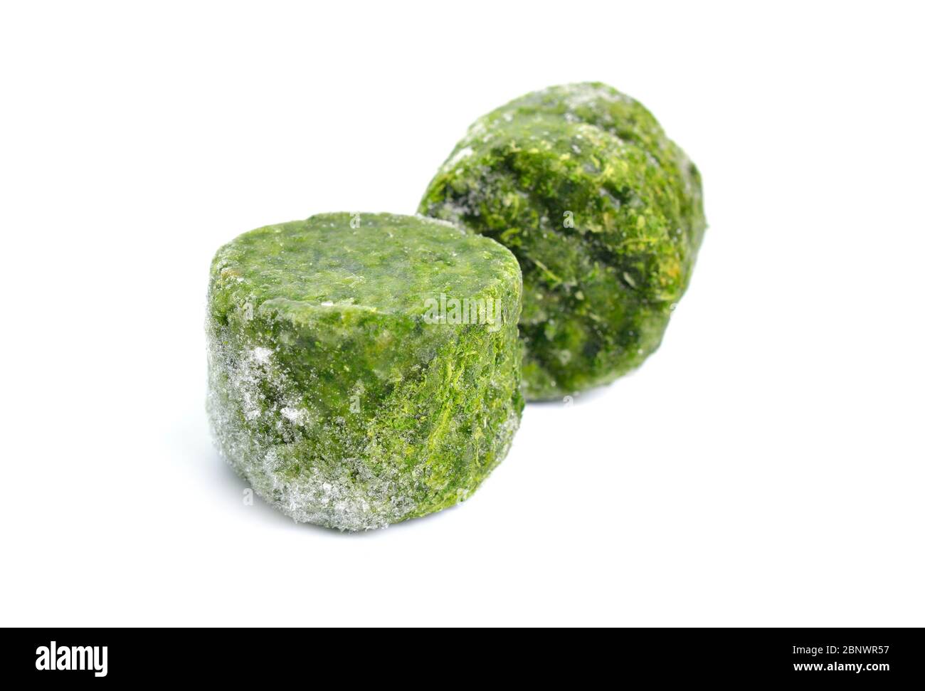 Frozen Spinach leaves. Isolated on white background Stock Photo Alamy