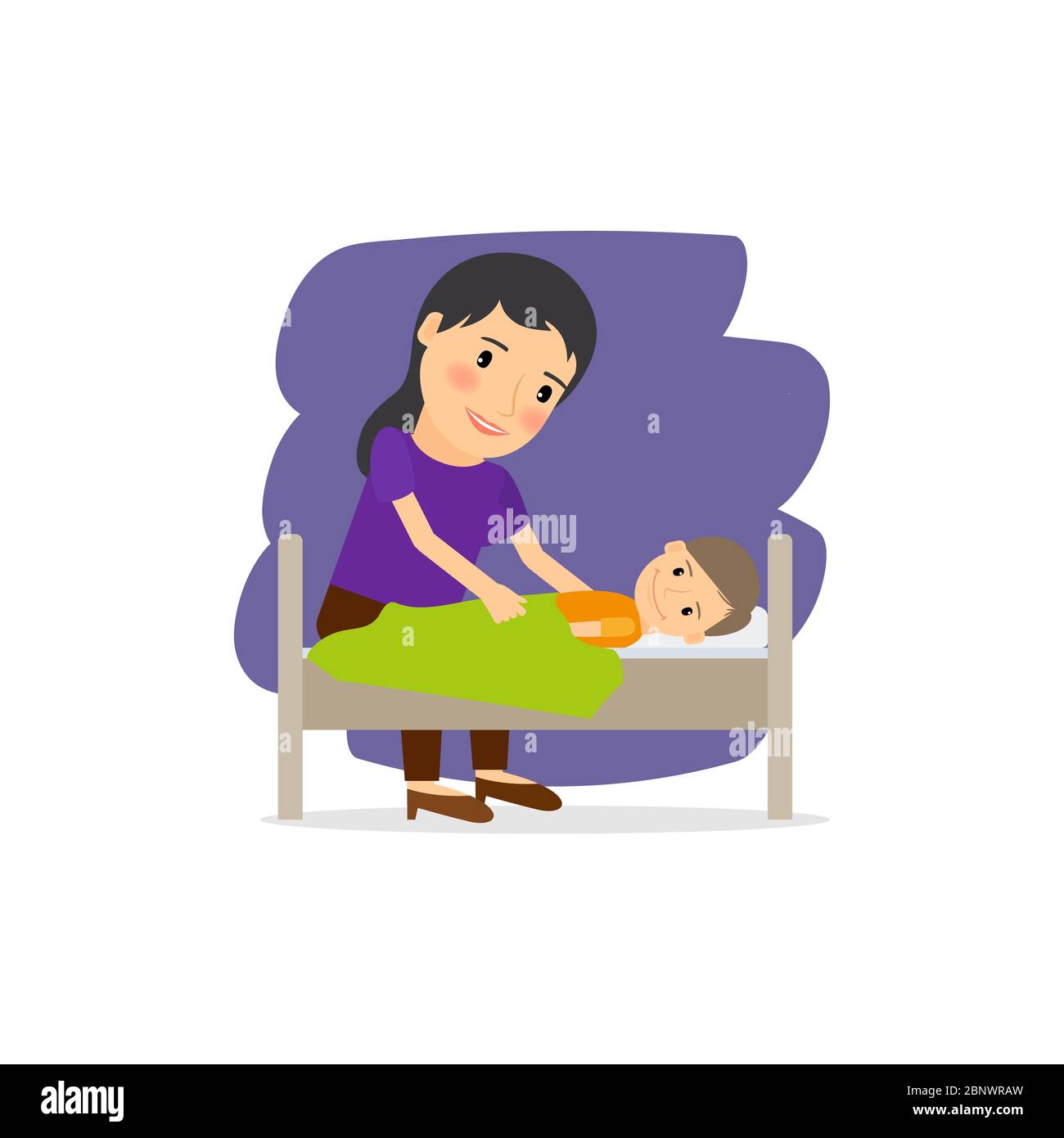 Mother care for the child cartoon vector illustration Stock Vector Image &  Art - Alamy