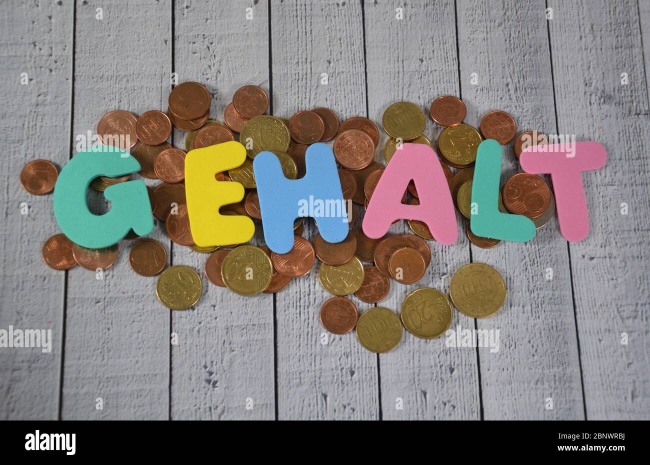 Gehalt- the german word for salary Stock Photo