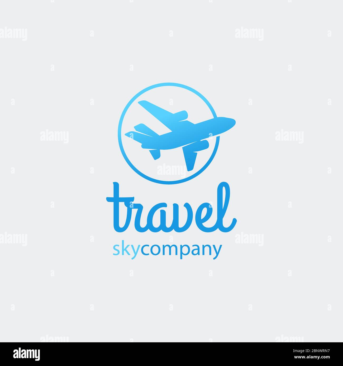 Travel logo or airplane logo vector icon Stock Vector