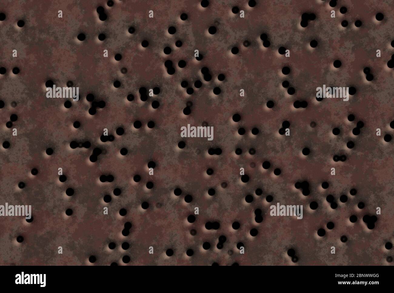 many bullet holes in metal steel plate Stock Photo - Alamy