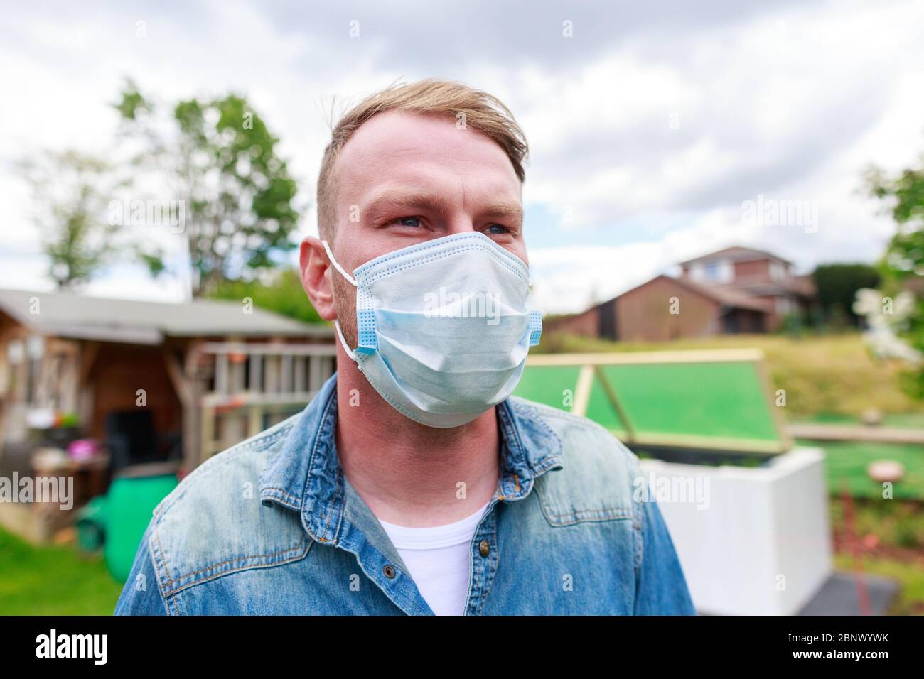 A young man with a protection mask Stock Photo - Alamy