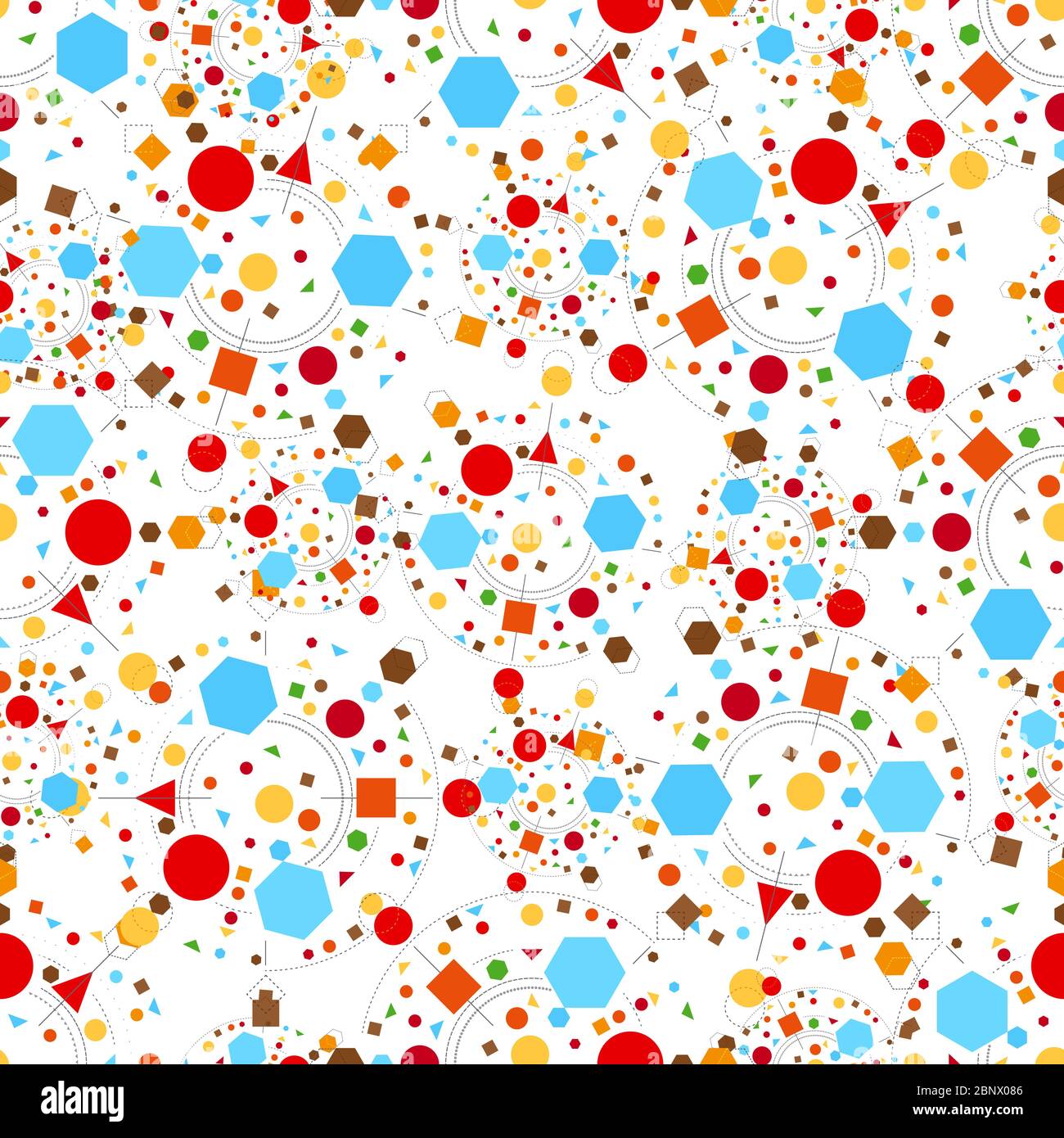 Vector illustration abstract geometric dotted seamless pattern Stock ...