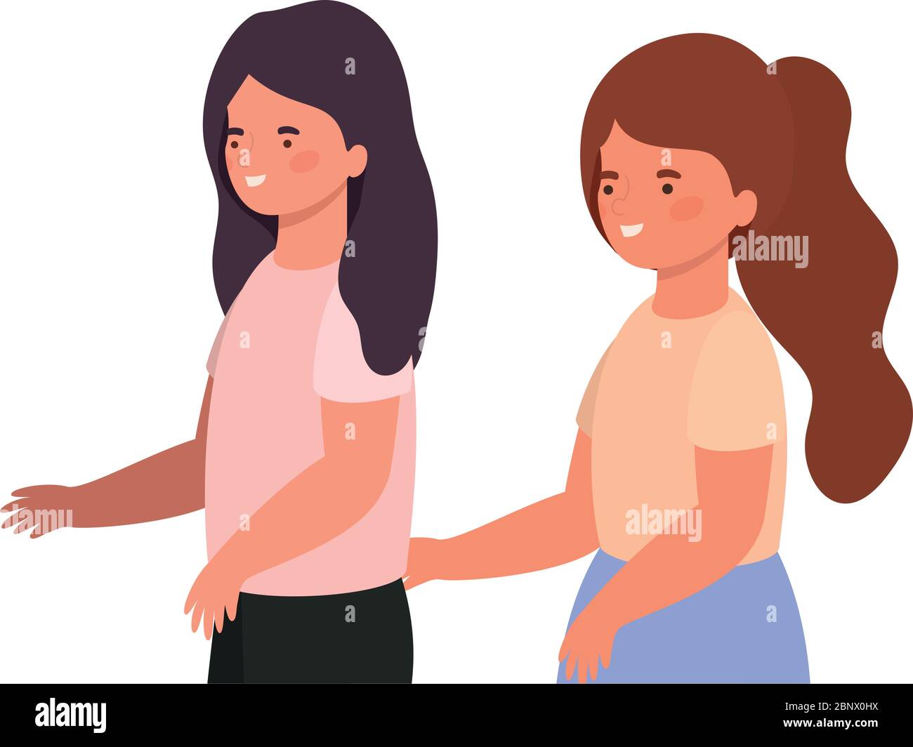 Isolated girls cartoons vector design Stock Vector Image & Art - Alamy