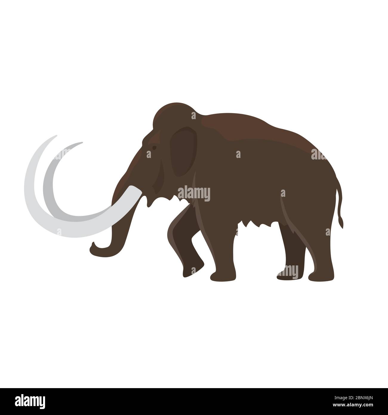 Prehistoric animal. Vector cartoon ancient mammal ice age extinct