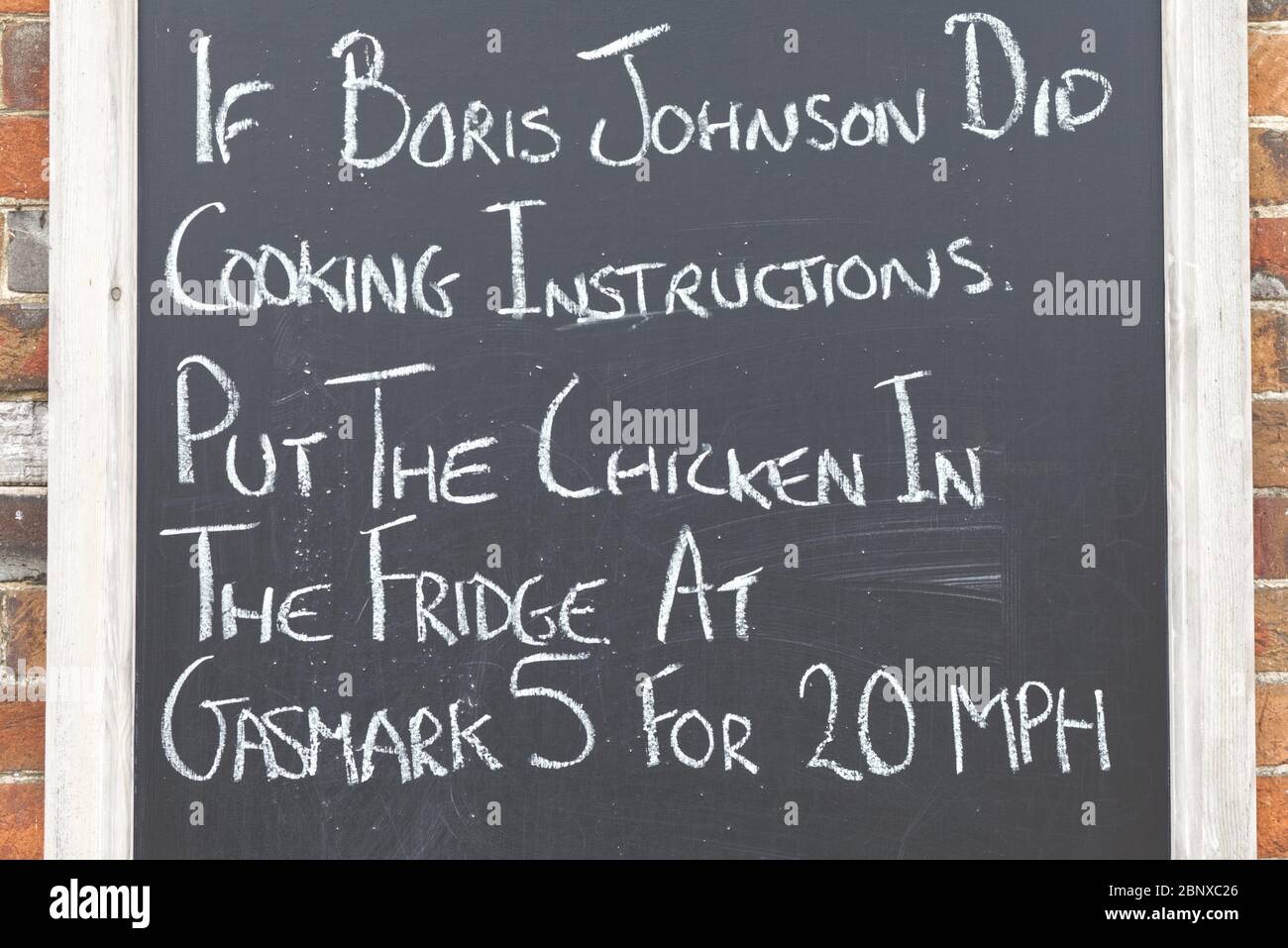 if Boris Johnson did cooking instructions, put the chicken in the