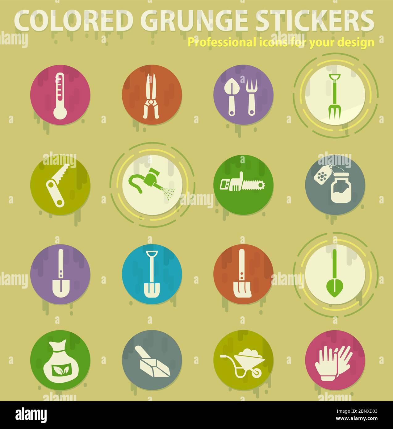 garden tools icon set Stock Vector Image & Art - Alamy