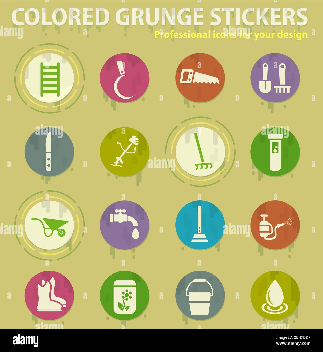garden tools icon set Stock Vector Image & Art - Alamy