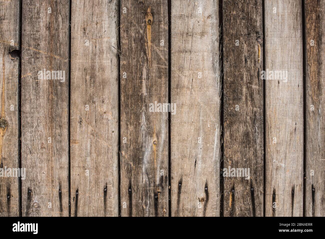 Close up of old gray wooden fence panels Stock Photo - Alamy
