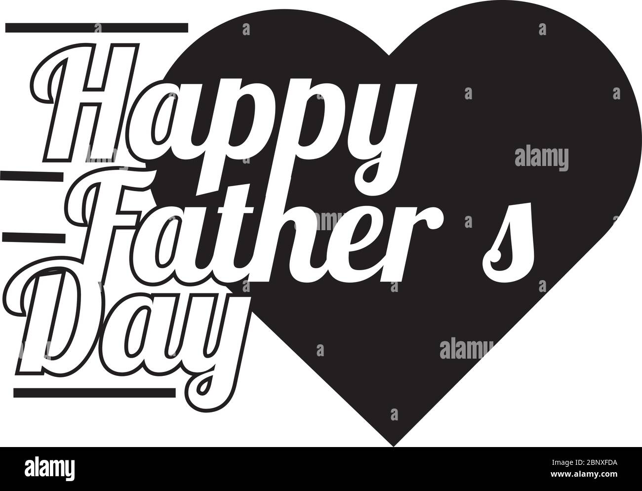 happy fathers day seal with heart line style Stock Vector Image & Art ...