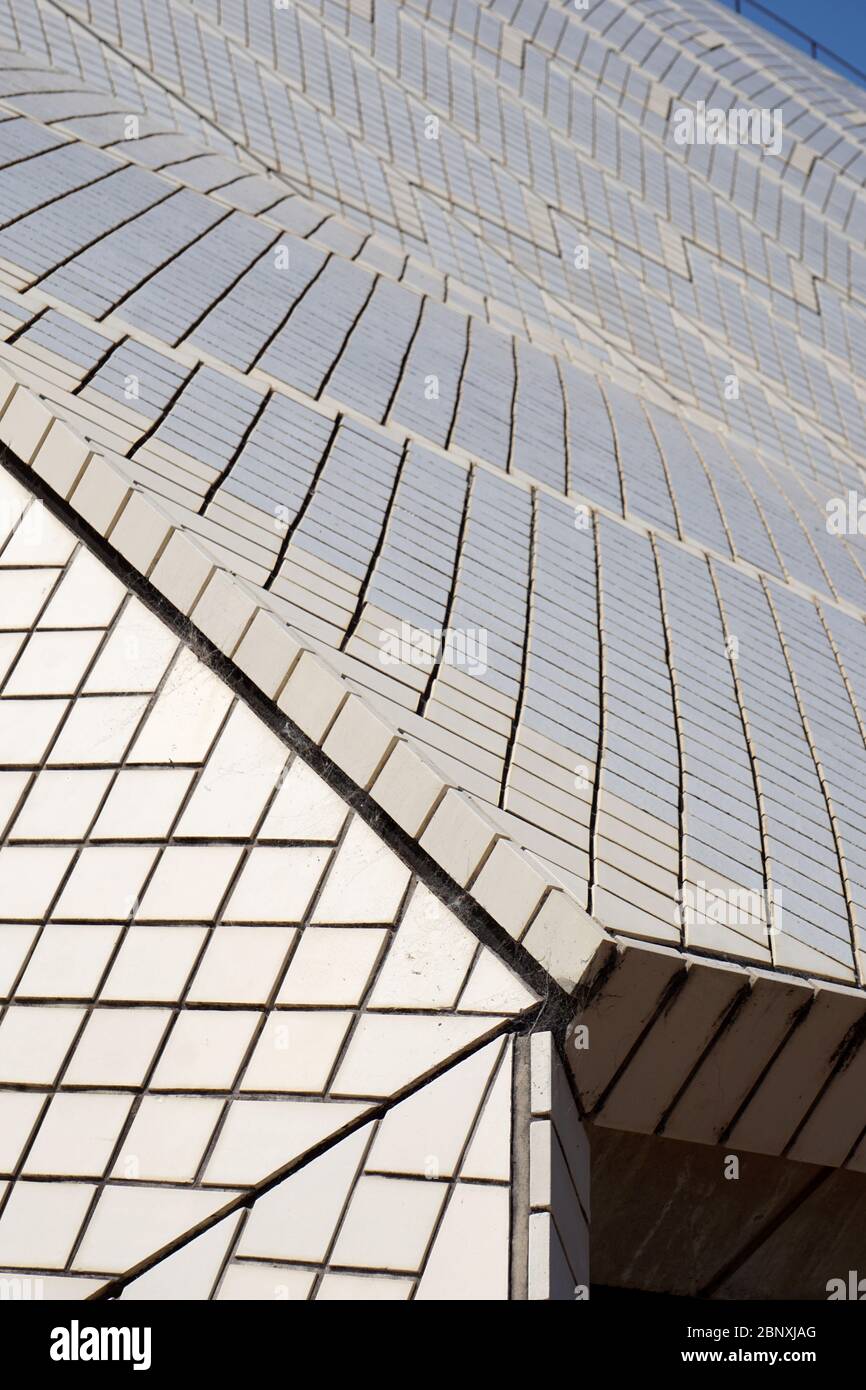 pattern of roof tiles on Sydney opera house, Australia Stock Photo Alamy