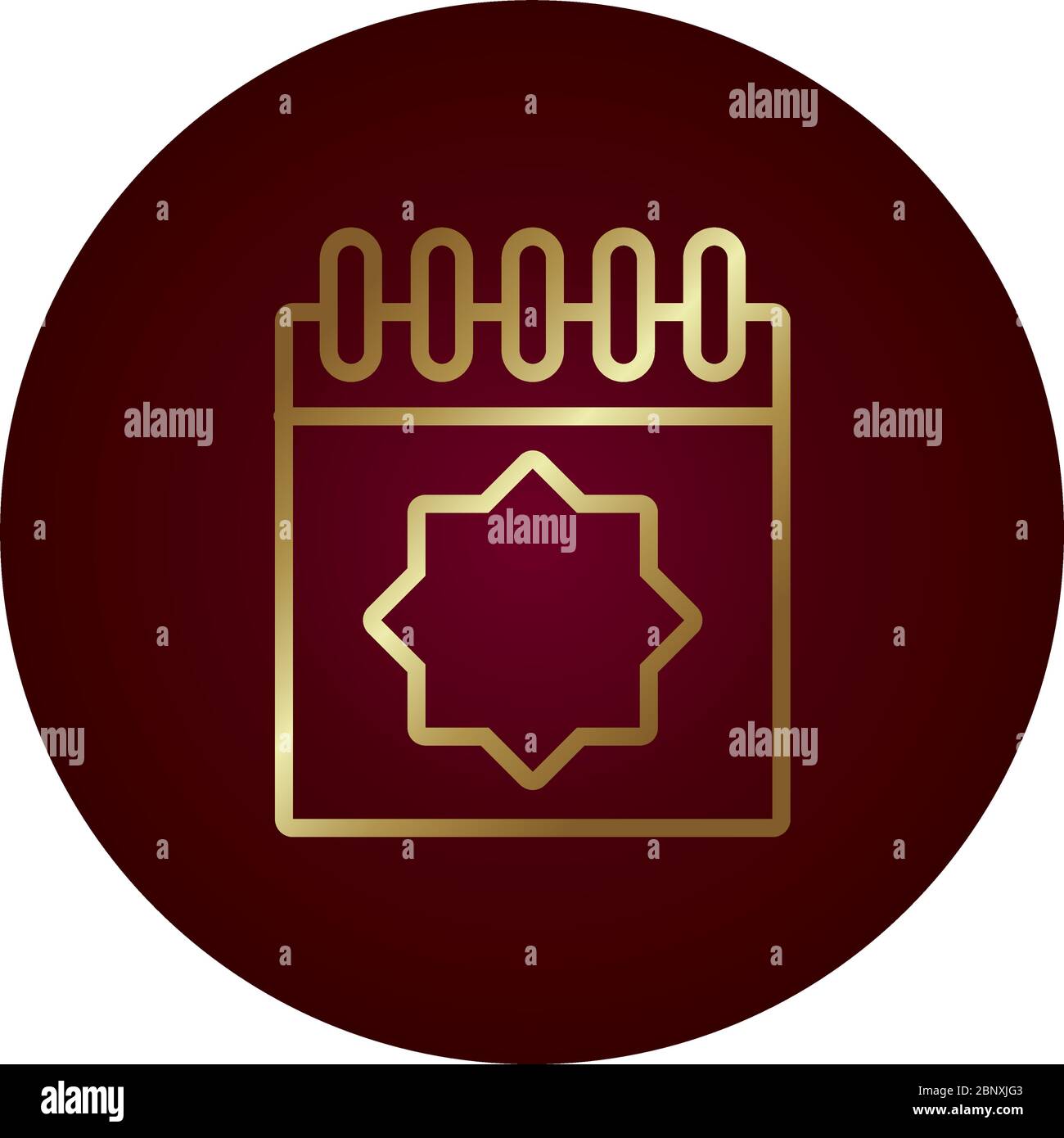 calendar reminder with star block gradient style Stock Vector Image ...