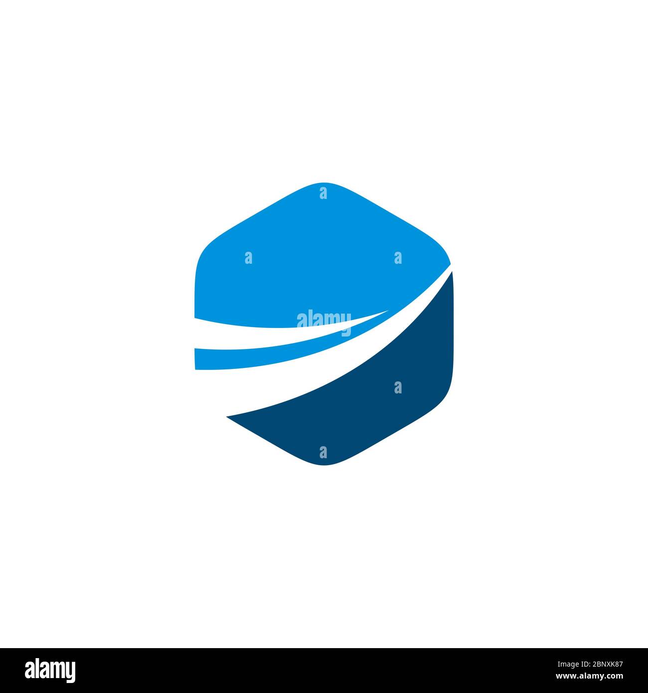 Hexagon Shape with Swoosh Logo Template Illustration Design. Vector EPS ...