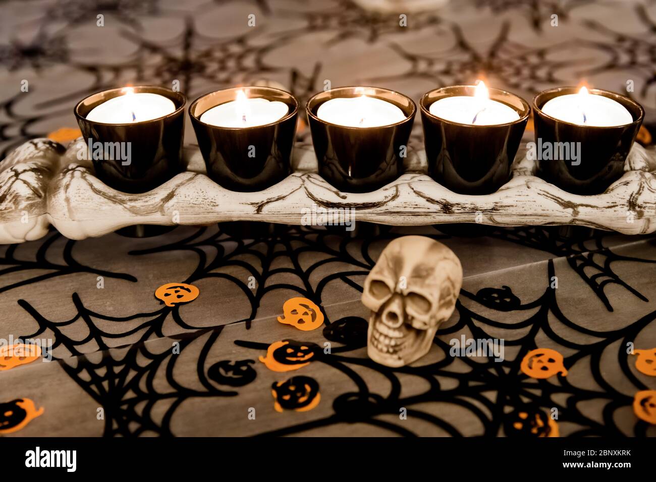 Set Of 3 Skull "Tea Lights" 