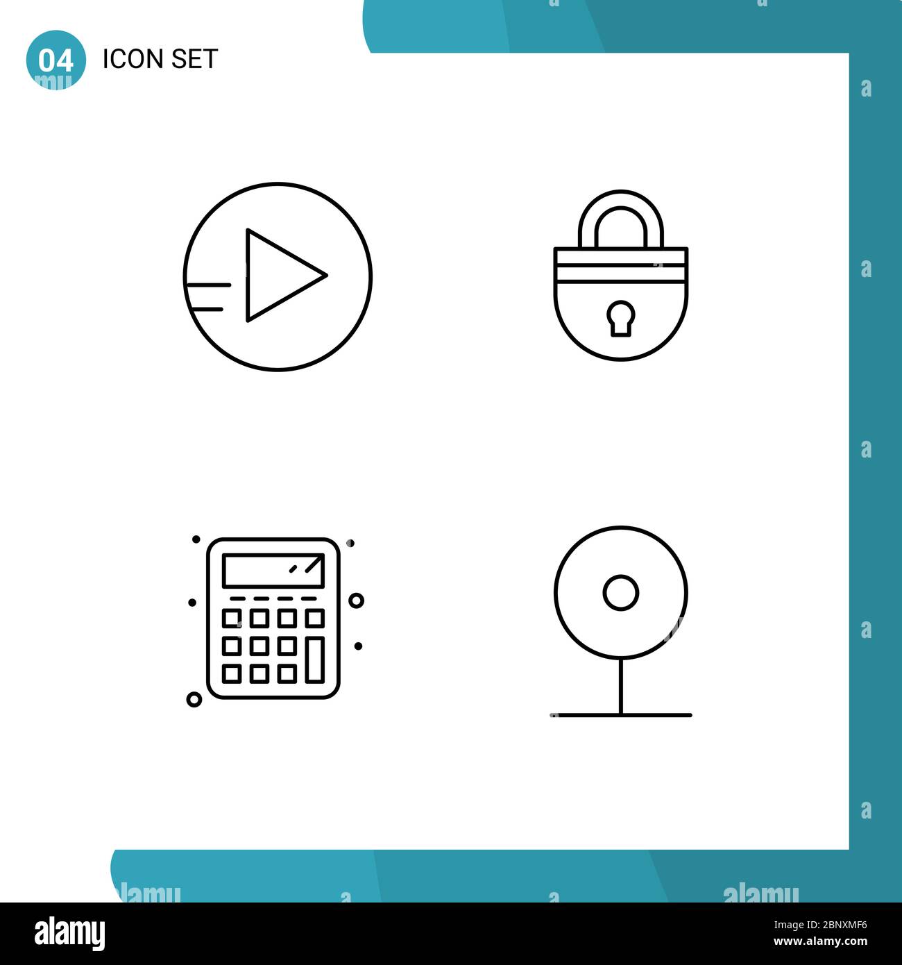 Pictogram Set of 4 Simple Filledline Flat Colors of school education,  calculator, secure, login, cctv Editable Vector Design Elements Stock  Vector Image & Art - Alamy