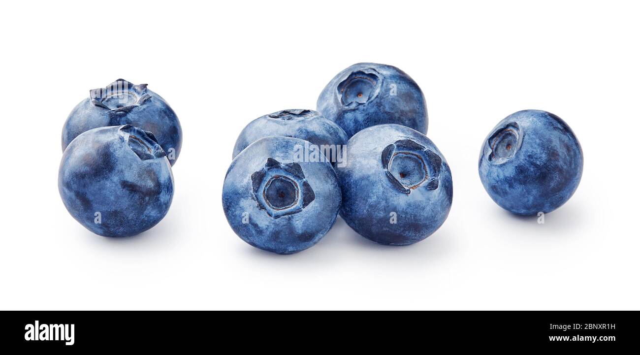 Fresh blueberries isolated on white background. Stock Photo