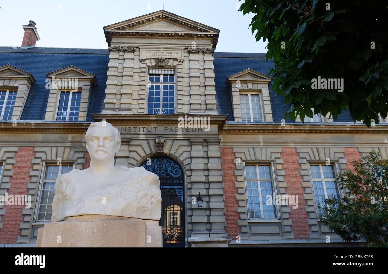 The Pasteur Institute is a French non-profit private foundation dedicated to the study of biology, micro-organisms, diseases, and vaccines. Paris Stock Photo
