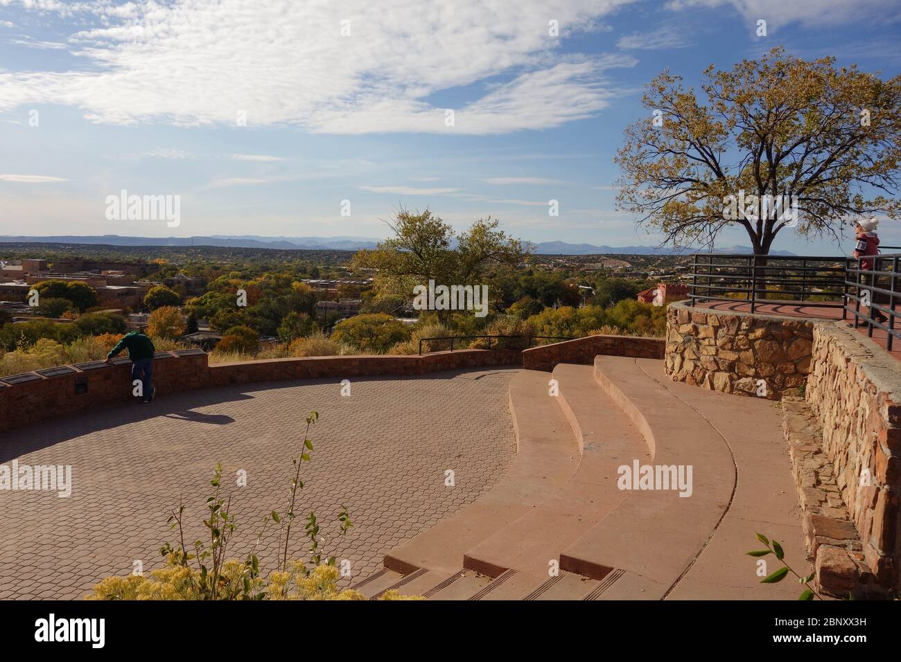 View from Cross of the Martyrs in Santa Fe, New Mexico Stock Photo