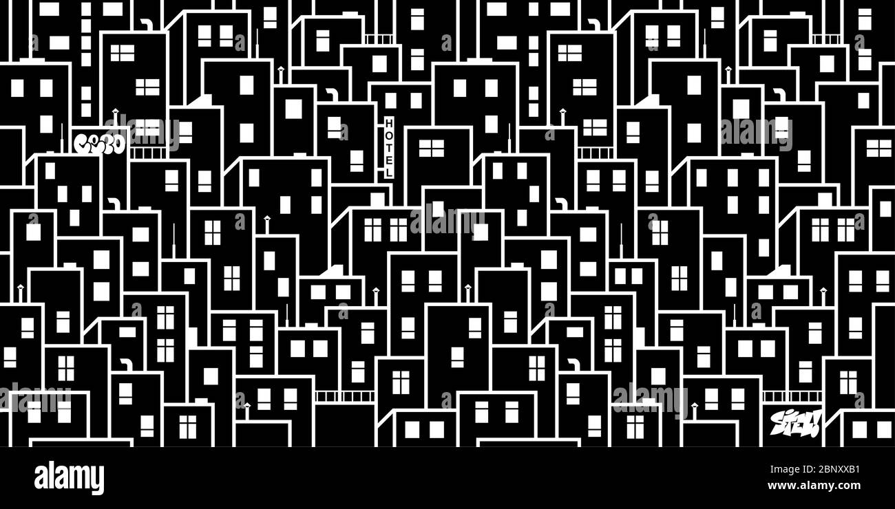 Black And White Seamless Abstract Pattern Vector Illustration Stock ...