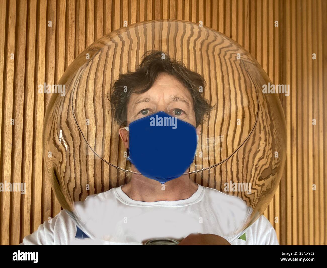 Safety glasses and a medical mask. Stock Photo