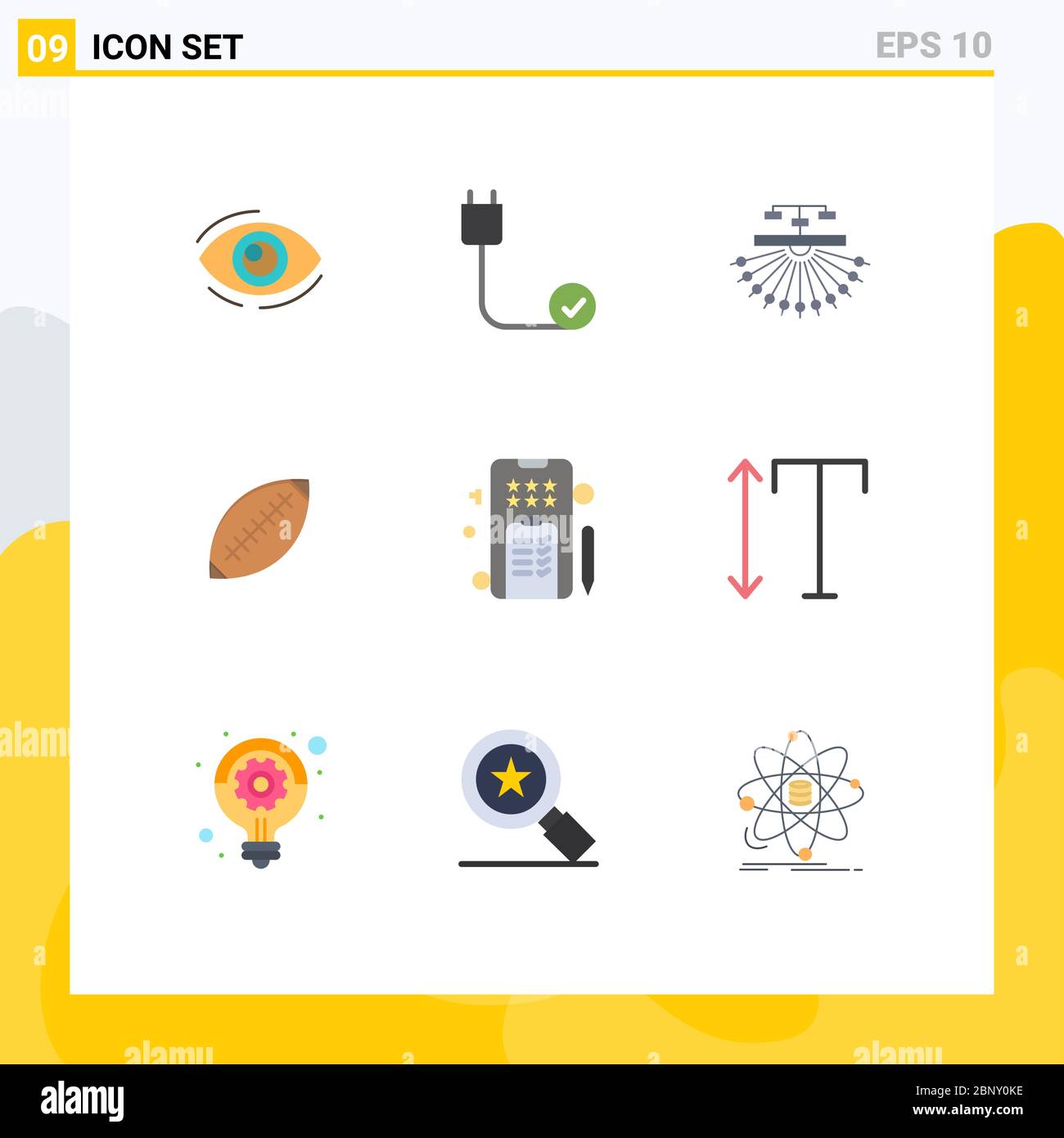 User Interface Pack Of 9 Basic Flat Colors Of Afl Structure Connected Site Optimization Editable Vector Design Elements Stock Vector Image Art Alamy