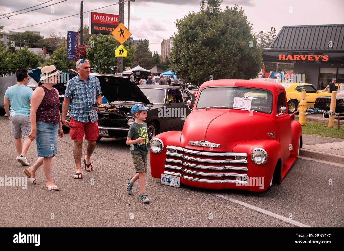 TORONTO, CANADA 08 18 2018 Visitors of the open air auto show