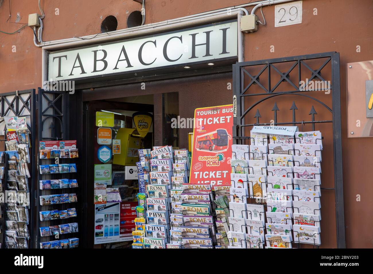 Rome Tabacchi tobacco store in Rome city centre,Lazio,Italy Stock Photo